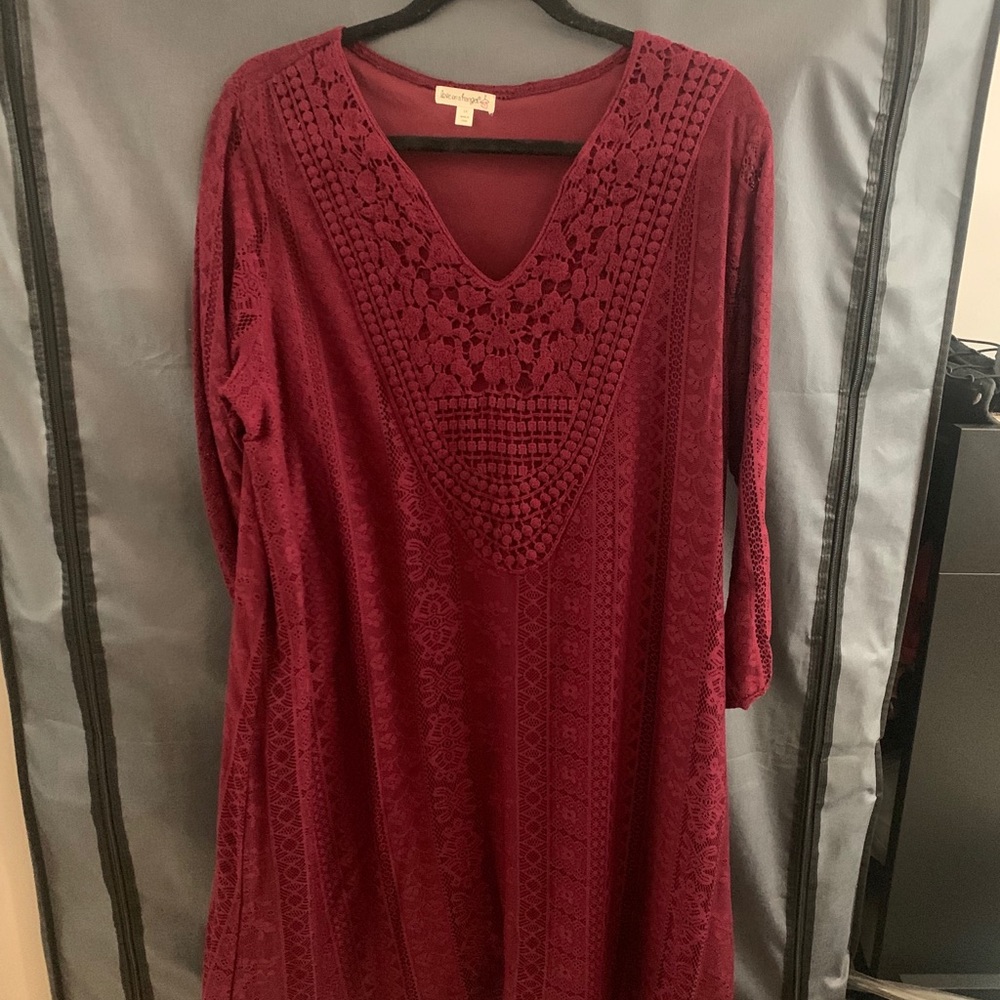 Deep red dress 1x
